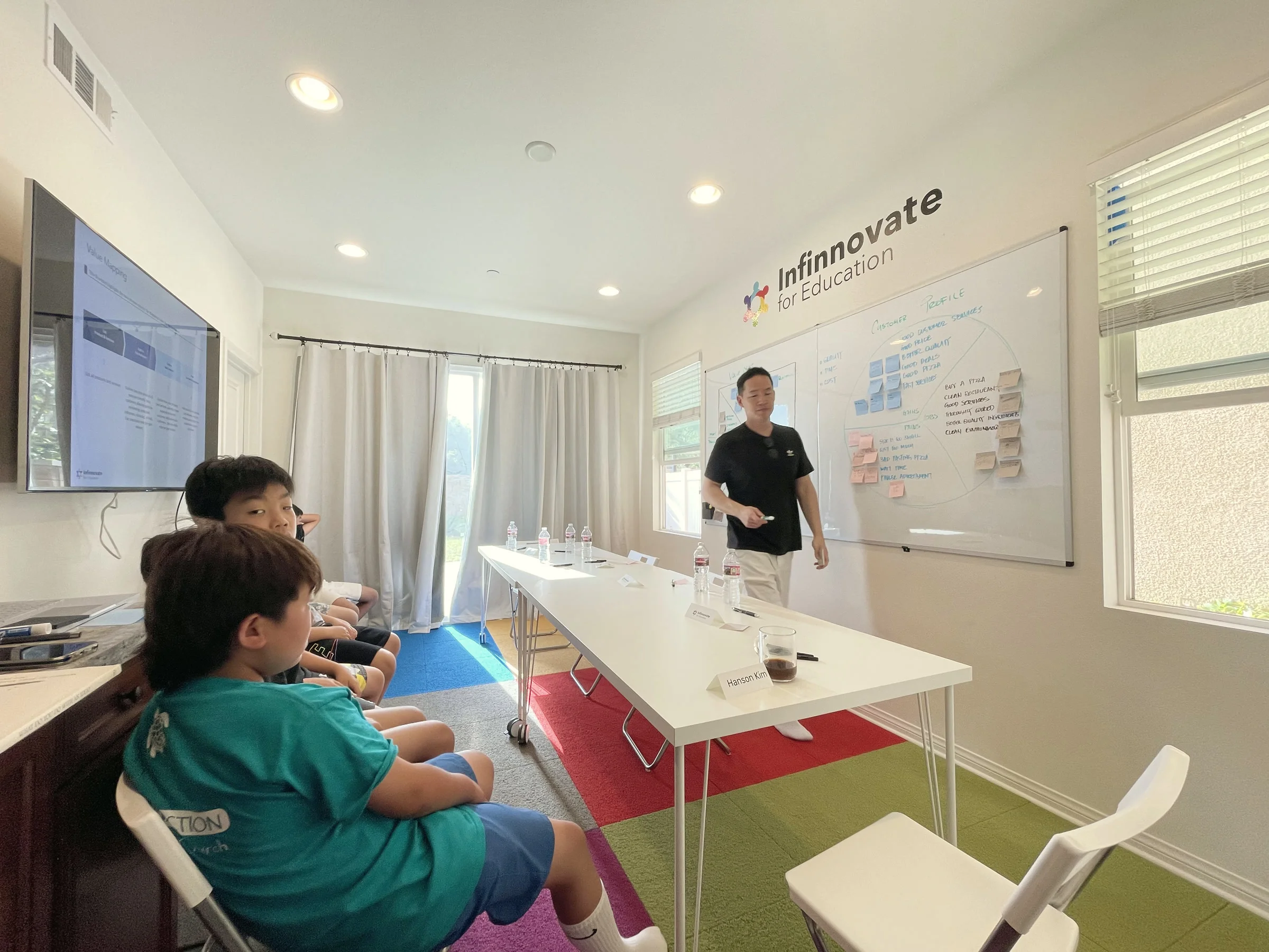 Students collaborating in group work