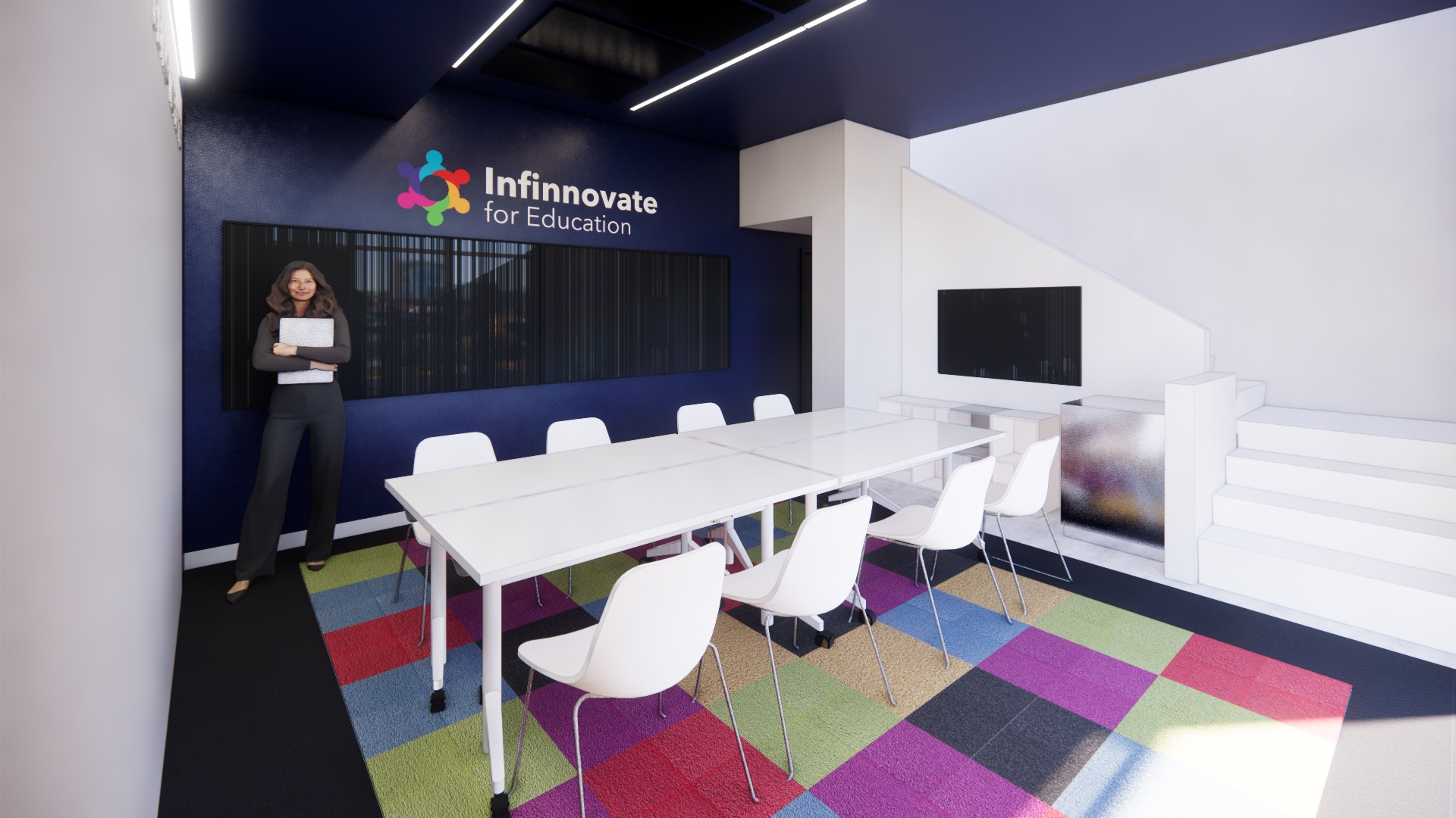 Infinnovate classroom render front view